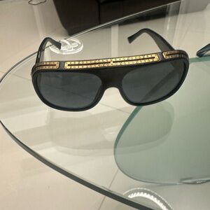 Louis Vuitton Black and Gold Sunglasses
